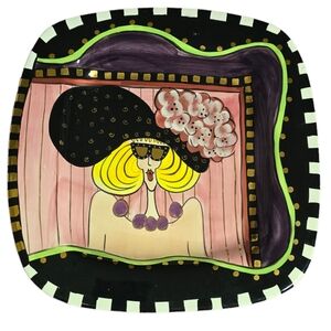 NWT Lynda Corneille SWAK "Aunt Gertie Tastefully Tacky" 2002 Decorative Plate